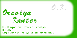 orsolya kanter business card